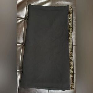 PAKISTANI INDIAN DESIGNER GOLDEN BORDER SCARF DUPATTA